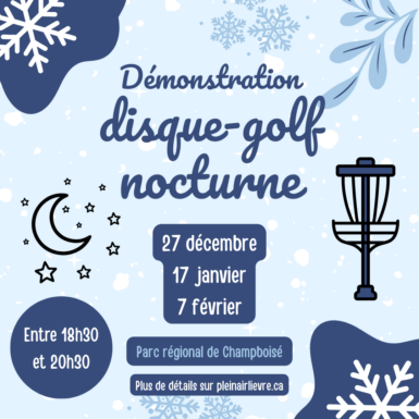Démonstration disque-golf nocturne