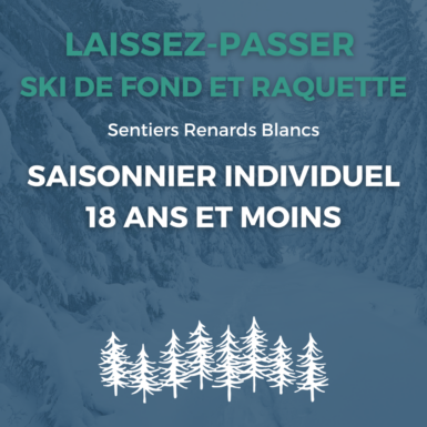 Laissez-passer saisonnier individuel (18 ans et moins) - 2026